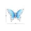 Metal Art -  Silver Eclectic Butterfly Wall Decor - 21" x 1" x 16"