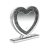 Silver Heart Shape Table Mirror