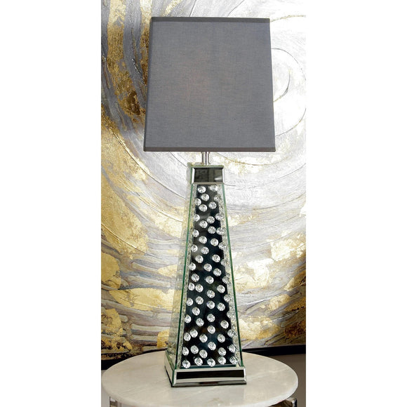 Silver Glass Glam Table Lamp 29 x 10 x 10