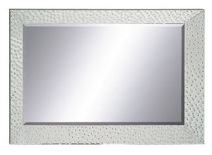 Modern Rectangular Glass-Framed Wall Mirror  - 31" x 1" x 47"H