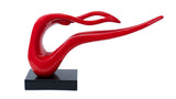 Red Abstract Tabletop Sculpture - Home Decor