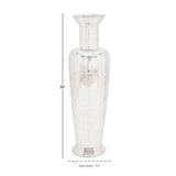 Silver Polystone Glam Vase, 51" x 15" x 15"