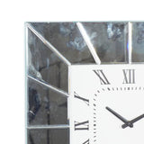 Silver Glam Wood Wall Clock, 20" x 20"